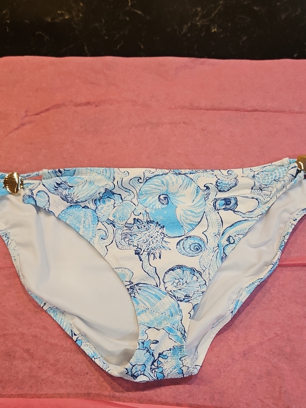 Lilly Pulitzer Blue & White Seashell Bikini Two-Piece - Picture 6 of 12